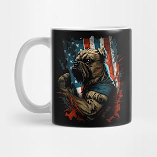 Patriotic Strong Dog Design Mug